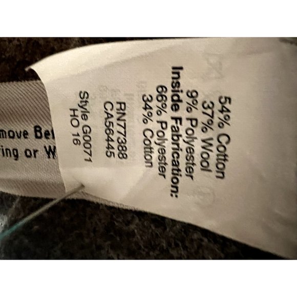 Madewell Medium Gray Stanza Herringbone Oversized Coat Jacket Cotton Wool - Picture 4 of 8